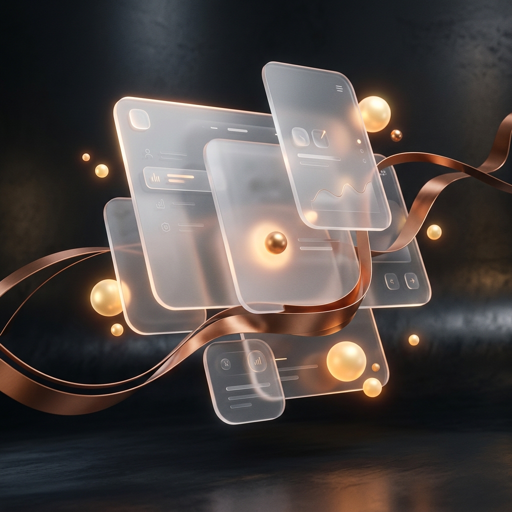 UX/UI Design 3D Render